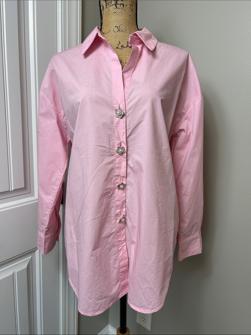 English factory, pink button down size medium